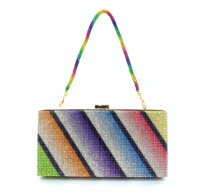 Hot Diamond Rainbow Bag Women's Dinner Handheld Bag (Option: Twill Color)