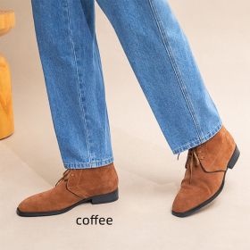 Top Layer Cowhide Boots For Men (Option: Coffee-42)