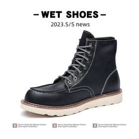 Vintage Martin Boots Fleece-lined Worker Boot Male (Option: 20817 Black-38)