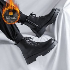 Men's Leather New High-top Boots (Option: Cotton Boots 95J116-39)
