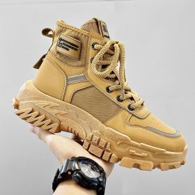 Men's Platform Martin Boots Sports (Option: Khaki-40)