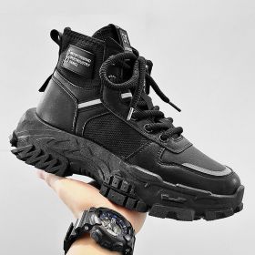 Men's Platform Martin Boots Sports (Option: Black-39)