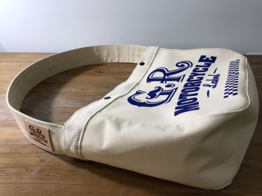 Newsboy Motorcycle Solid Canvas Bag (Option: Retro Blue)