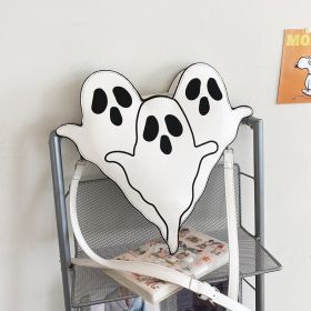 Halloween Bags Funny 3D Cartoon Ghost Cartoon Shoulder Bags Women Cute Cell Phone Purses Crossbody Bag (Color: White)