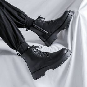 Men's Leather New High-top Boots (Option: Single Boots 95J116-38)