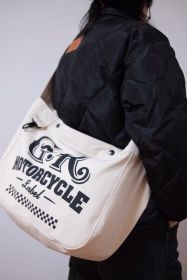 Newsboy Motorcycle Solid Canvas Bag (Option: With hook)