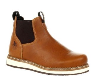 Men's Elastic Ankle Boots Plus Size (Option: Brown-45)