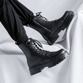 Men's Leather New High-top Boots (Option: Single Boots 95J118-44)