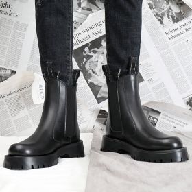 Winter Fleece-lined Dr Martens Boots Men's Korean Style (Option: Cotton Lining-43)