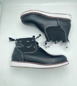 Men's Elastic Ankle Boots Plus Size (Option: Black-40)